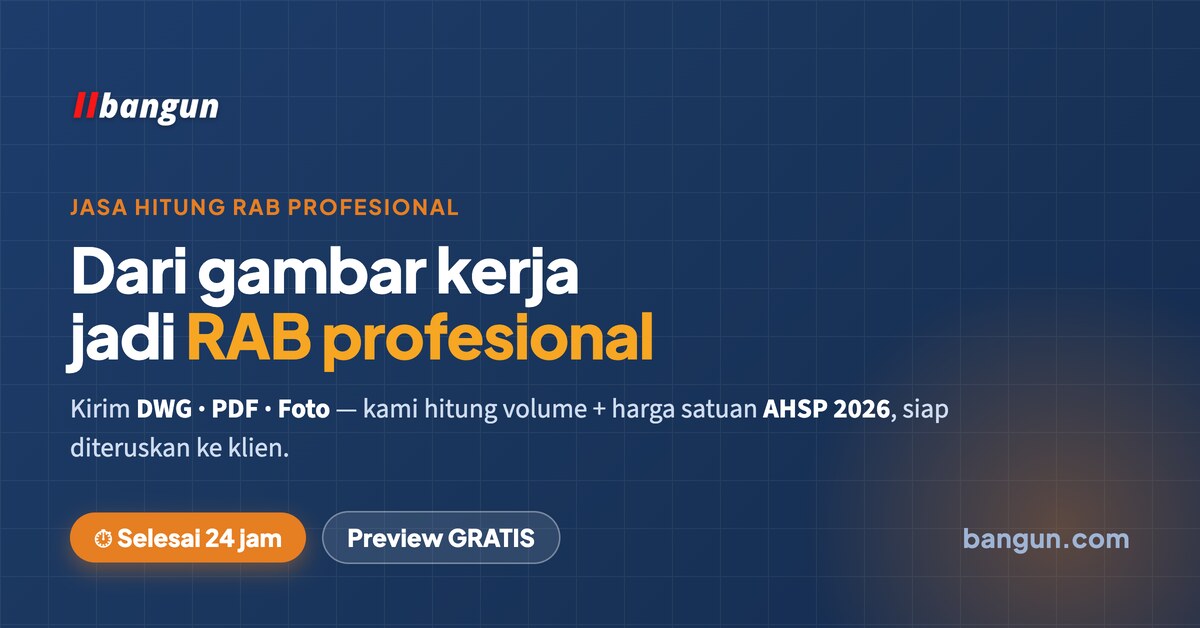 Template RAB Excel Gratis 2026, Rumah, Ruko & Renovasi (Download) | Bangun